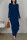 Fashion Long Sleeve Tibetan Blue Skinny Dress