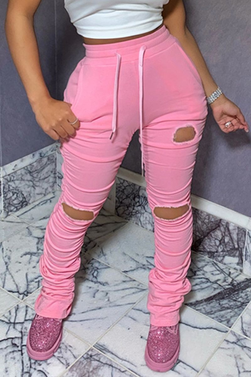 pink track pants outfit