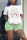 Fashion Casual Printed White Green Short Sleeve Shorts Set