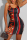 Black Sexy Casual Sleeveless U Neck Wrapped skirt Mini Figure Geometric Patchwork Dresses