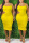 Yellow Fashion Sexy Elegant Spaghetti Strap Sleeveless U Neck Solid Dresses
