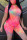 rose red Fashion Casual adult Ma'am Print Gradient Two Piece Suits pencil Short Sleeve Two Pieces