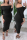 Black Fashion Sexy Off The Shoulder Half Sleeve Bateau Neck Pencil Skirt Mid Calf Solid Dresses