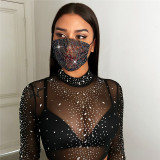 Black Fashion Casual Print Face Protection