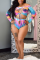 Green Two Piece Suits Gradient Fashion Sexy adult Ma'am Swimwears