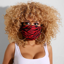 Black Red Casual Basic Dustproof Face Protection