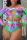 Green  Two Piece Suits Gradient Fashion Sexy adult Ma'am Swimwears