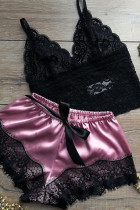 Purple Sexy Fashion Lace Underwear Two-piece Set
