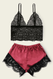 Black Sexy Fashion Lace Underwear Two-piece Set
