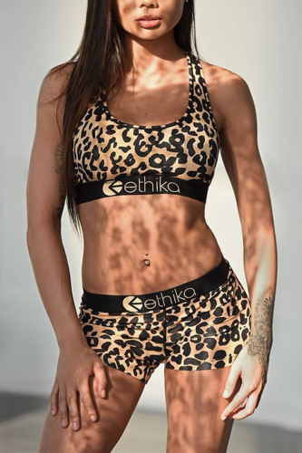 Leopard Fashion Sexy U Neck Print Swimwears