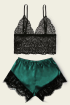 Green Sexy Fashion Lace Underwear Two-piece Set