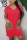 Red Fashion adult Ma'am Sweet Cap Sleeve Short Sleeves V Neck Step Skirt Knee-Length Patchwork Solid Dresses