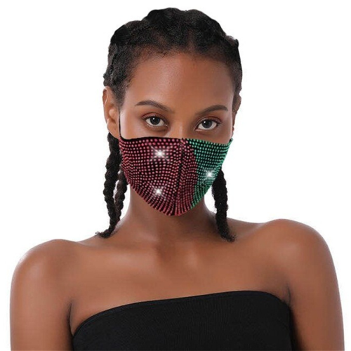 Green Red Fashion Casual Print Face Protection