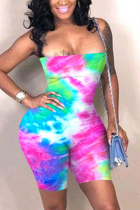 multicolor Fashion Sexy Coloured drawing Backless Sleeveless Slip Jumpsuits