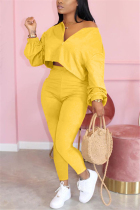 Yellow Celebrities zipper Solid Fluorescent Plus Size