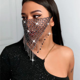 Black Fashion Casual Tassel Stitching Face Protection