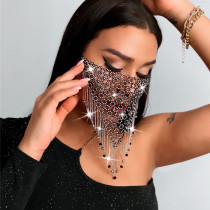 Black Fashion Casual Tassel Stitching Face Protection