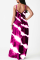 Wine Red Fashion Sexy adult Ma'am Slip Print Gradient Plus Size