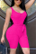 Red Fashion Sexy Solid Sleeveless Slip Jumpsuits