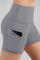 Gray Fashion Sexy Sportswear Skinny Solid Shorts