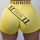 Yellow Sexy Straight Sports Letter Print Character Sports