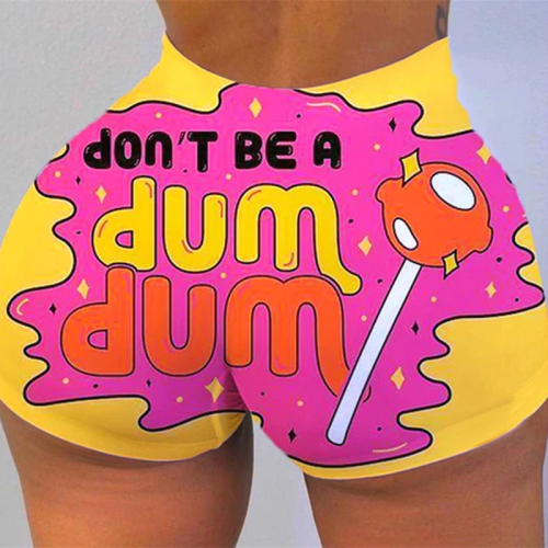 rose red Sexy Straight Sports Letter Print Character Sports