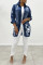 Light Blue Turndown Collar Solid Hole Old washing The cowboy Pure Long Sleeve Outerwear