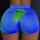 Blue Sexy Straight Sports Print Solid Sports