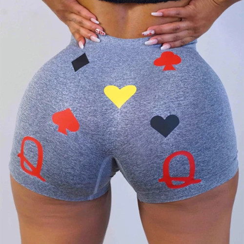 Grey Sexy Sports Print Sports