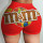 Red Elastic Fly Low Print Straight shorts Bottoms