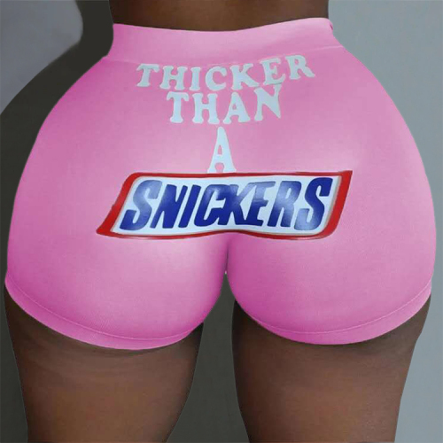 Pink Sexy Straight Sports Print Solid Sports