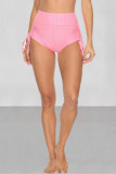 Pink Fashion Casual Sportswear Skinny Solid Shorts