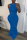 Blue Lightly cooked Sleeveless O neck Swagger Floor-Length Solid Dresses