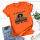 Orange Fashion Casual Daily O Neck Short Sleeve Regular Sleeve Regular Letter Character Tops