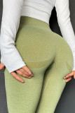 Light Green Fashion Sexy Sportswear Skinny Patchwork Trousers