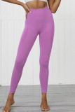 Purple Fashion Sexy Sportswear Skinny Patchwork Trousers