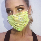Yellow Green Fashion Casual Print Face Protection