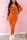 Orange Casual Sportswear One Shoulder Long Sleeve Single Sleeve Skinny Patchwork Jumpsuits