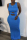 Light Blue Lightly cooked Tank Sleeveless O neck Sheath Floor-Length Solid Dresses
