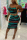 Green Fashion Sexy adult Ma'am Spaghetti Strap Sleeveless Slip Step Skirt Knee-Length Leopard Dresses