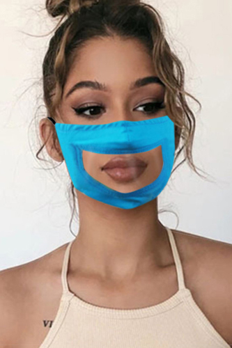Lake Blue Fashion Sweet Cute Mixed Printing Face Protection
