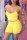 Yellow Fashion Sexy Sleeveless U Neck Spaghetti Strap Regular Solid Two Pieces