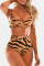 Leopard Fashion Sexy V Neck Print Swimwears
