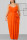 Orange Fashion Sexy adult Slip Patchwork Solid Bandage Stitching Plus Size