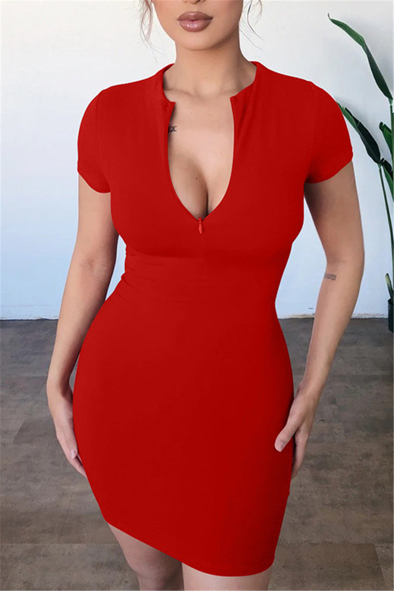 red dress shirt short sleeve