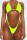 Fluorescent Yellow Fashion Sexy Spaghetti Strap Print Solid Swimwears