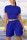 Royal Blue Fashion Sexy Sportswear Short Sleeve O Neck Regular Sleeve Regular Solid Two Pieces