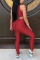 Black Fashion Active adult Ma'am Patchwork Solid Two Piece Suits pencil Sleeveless Two Pieces