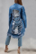 Blue Black Blue Light Blue Dark Blue Tassel Design Denim