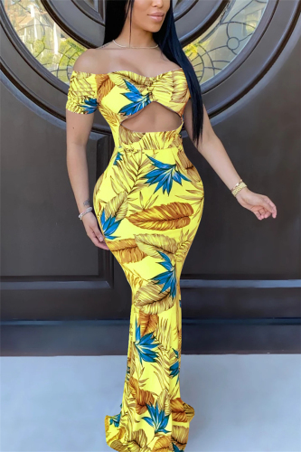 Casual Elegant Solid Patchwork Flounce Off the Shoulder A Line Dresses(3 Colors)